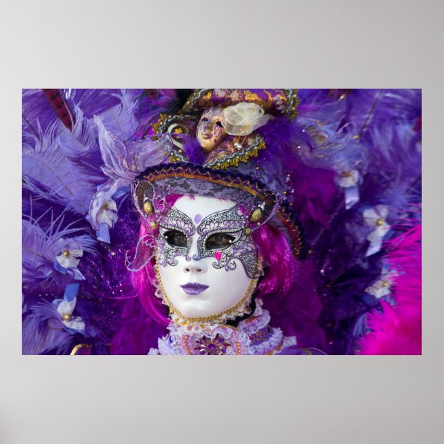 Face Of A Carnival Costume, Venice Poster (Front)