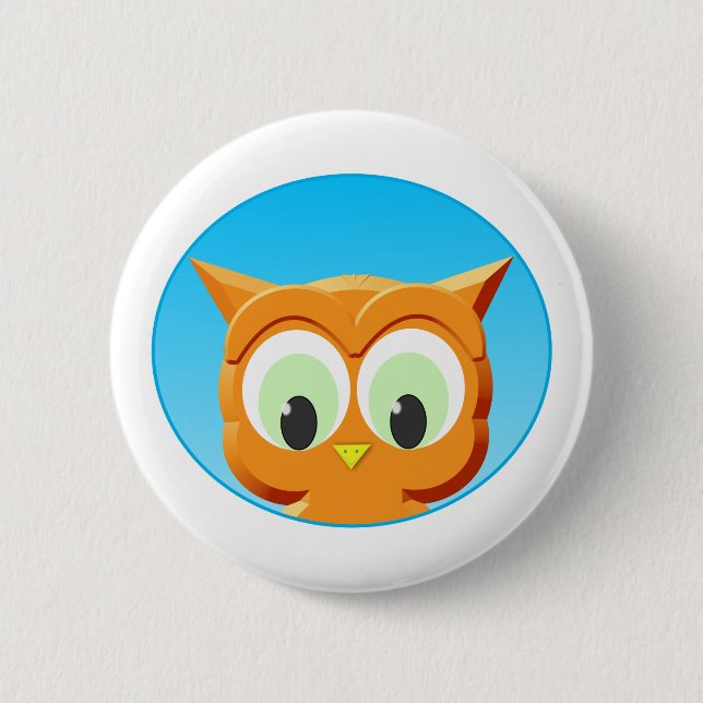 Face Of A Little Owl 2 Inch Round Button (Front)