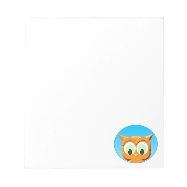 Face Of A Little Owl Custom Notepad (Front)