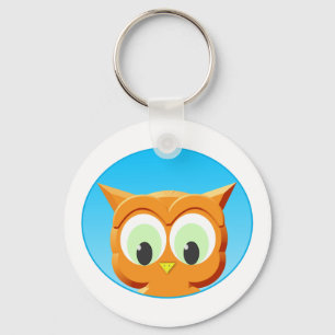 Face Of A Little Owl Keychain