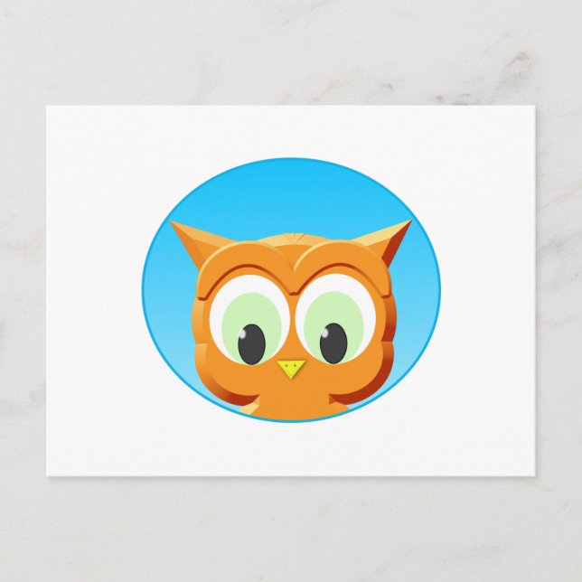 Face Of A Little Owl Postcard (Front)
