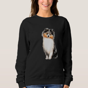 Face Of A Sheltie Dog 8 Premium Sweatshirt
