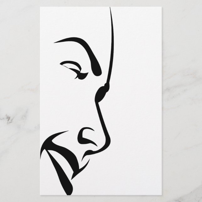Face of a Woman Stationery (Front)