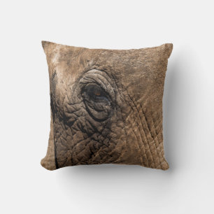 Face of an Elephant Throw Pillow