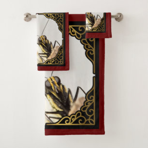 Face of Butterfly-  CloseUp Monarch Bath Towel Set