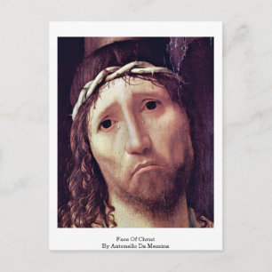 Face Of Christ By Antonello Da Messina Postcard