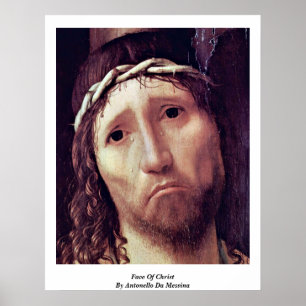 Face Of Christ By Antonello Da Messina Poster