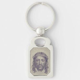 Face of Christ on St. Veronica's Veil Holy Face Keychain