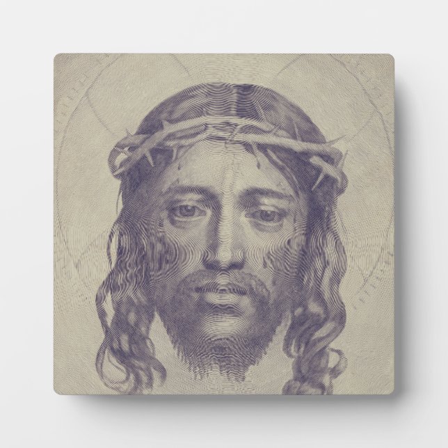 Face of Christ on St. Veronica's Veil Holy Face Plaque (Front)