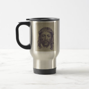 Face of Christ on St. Veronica's Veil Holy Face Travel Mug