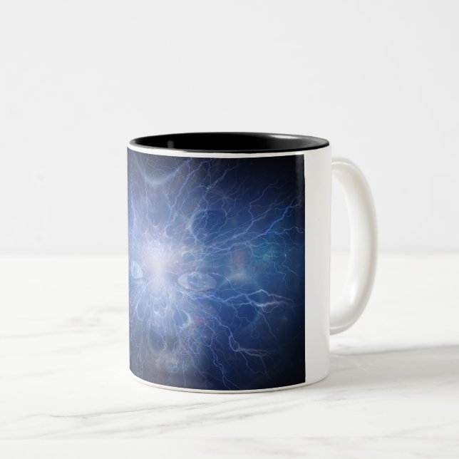 Face of eternity Two-Tone coffee mug (Front Right)