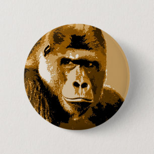 Face of Gorilla 2 Inch Round Button