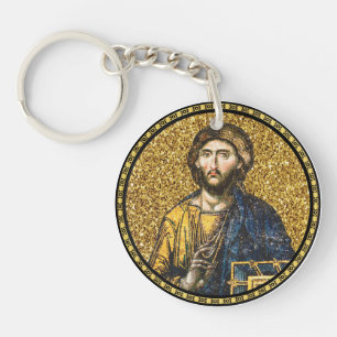 Face Of jesus Christ Orthodox Haga Sophia Icon Keychain