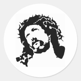 Face of Jesus Classic Round Sticker