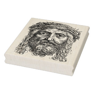 Face of Jesus illustration art stamp