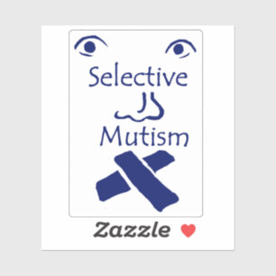 Face of Selective Mutism Custom-Cut Vinyl Sticker