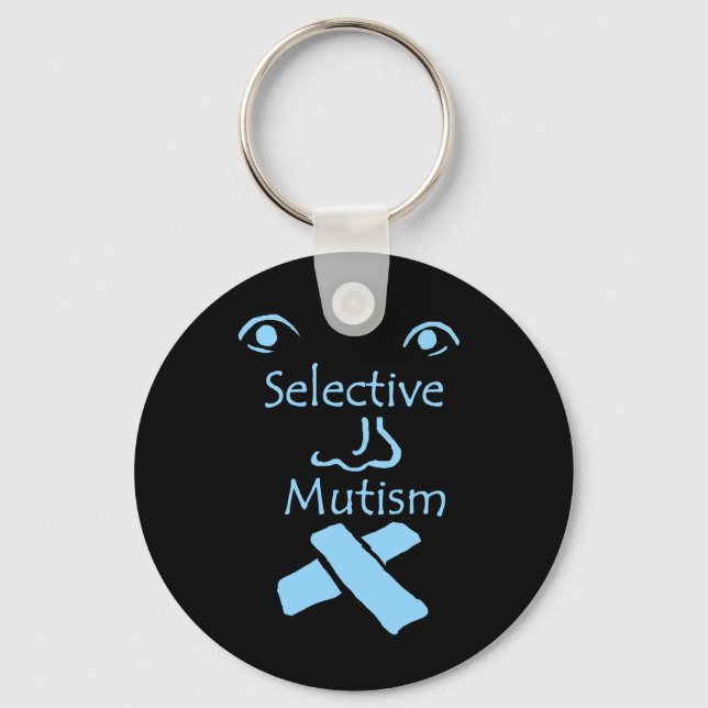 Face of Selective Mutism Keychain (Front)
