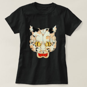 Face of The Cat, Utagawa Yoshifuji, Ukiyo-e T-Shirt