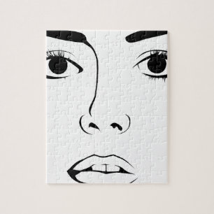 Face of Woman Jigsaw Puzzle