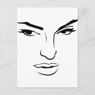 Face of Woman Postcard