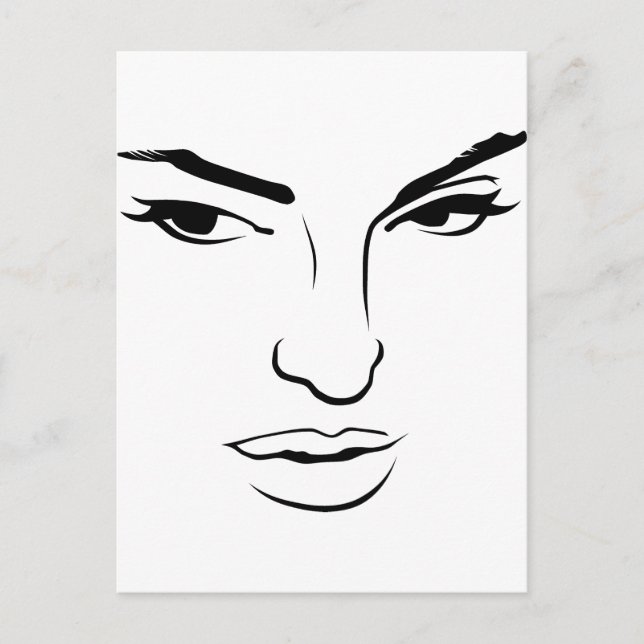 Face of Woman Postcard (Front)