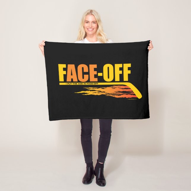 Face-Off Ace (Hockey) Fleece Blanket (In Situ)