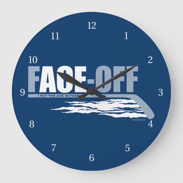 Face-Off Ace (Hockey) Large Clock (Front)