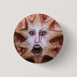 Face on Canvas 1 Inch Round Button