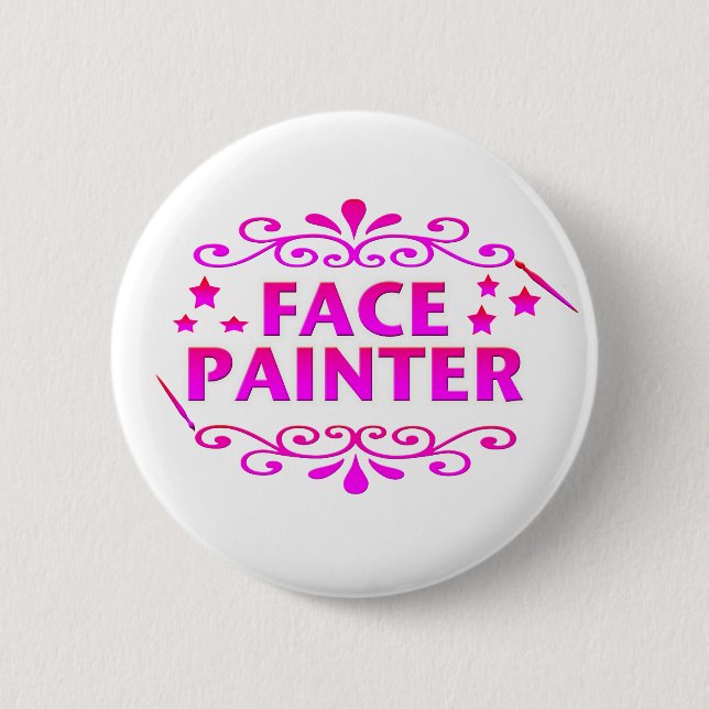 Face Painter 2 Inch Round Button (Front)