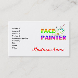 Face Painter Business Card