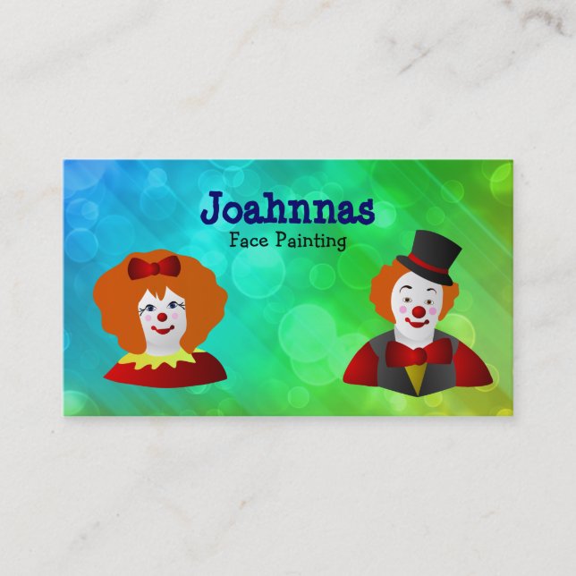 Face Painting Business Cards (Front)