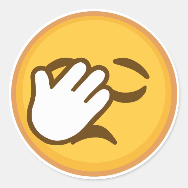 Face Palm Classic Round Sticker (Front)