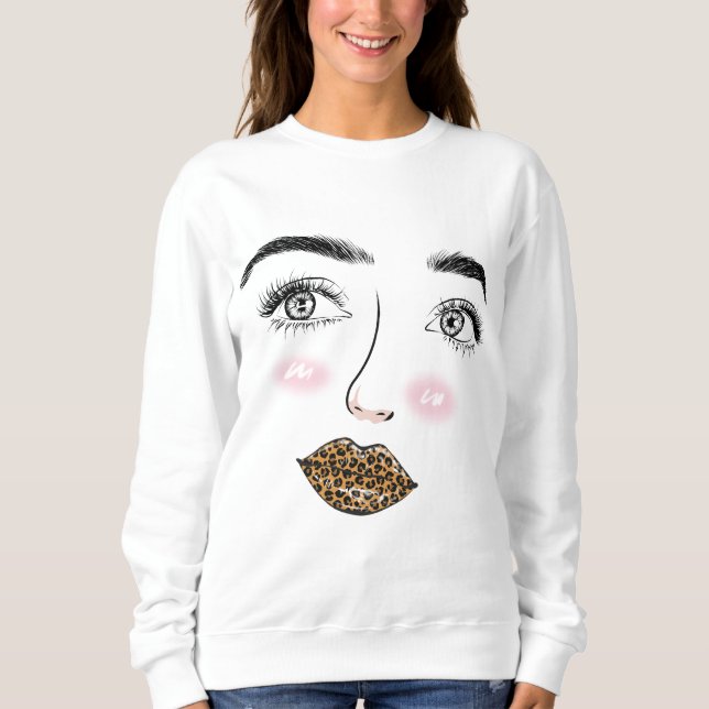 FACE PATTERN DESIGN SWEATSHIRT (Front)