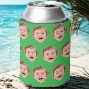 Face Photo Can Cooler, Birthday Party Photo Custom Can Cooler