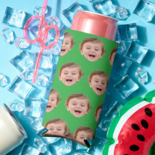 Face Photo Can Cooler, Birthday Party Photo Custom Seltzer Can Cooler