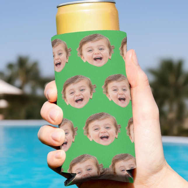 Face Photo Can Cooler, Birthday Party Photo Custom Seltzer Can Cooler (Creator Uploaded)