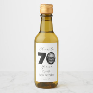 Face Photo Milestone Birthday Party Wine Label