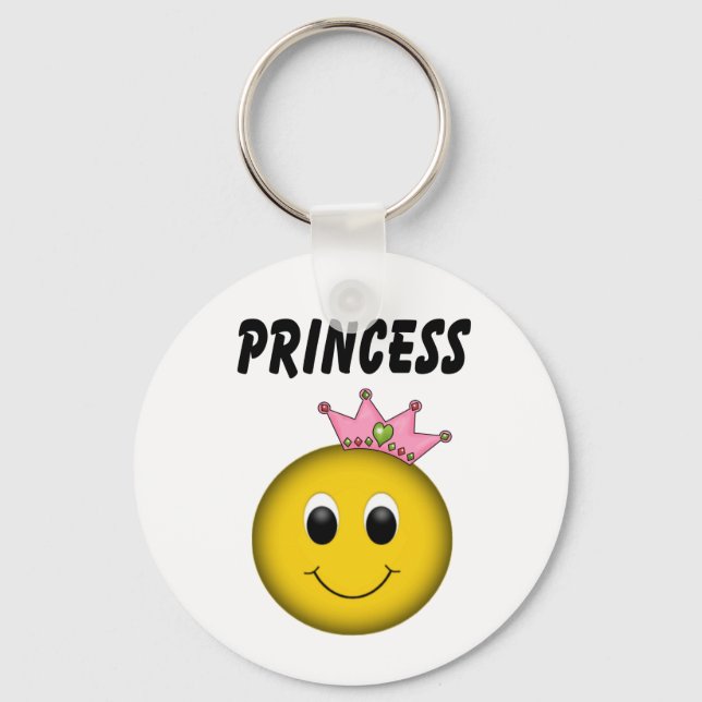 Face Princess with Crown Keychain (Front)