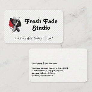 Face Profiles   Hair Cutting Tools Business Card