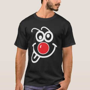 Face Red Nose Glasses No Nose Celebrate Nose Happy T-Shirt
