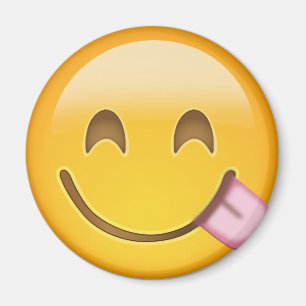 Face Savouring Delicious Food Emoji Magnet