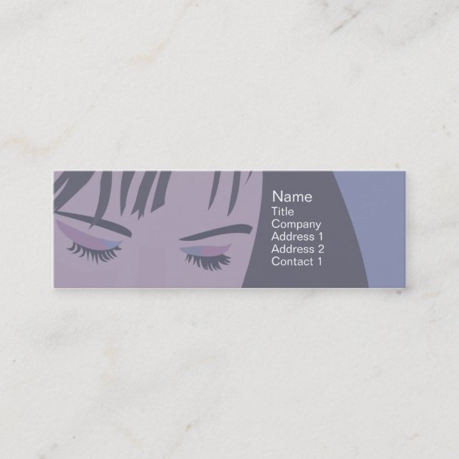 Face - Skinny Mini Business Card (Front)