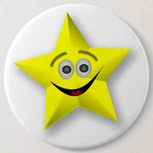 FACE STAR 6 INCH ROUND BUTTON