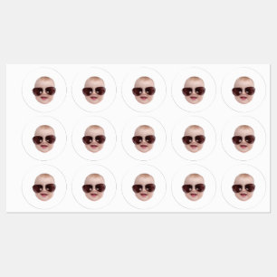 Face Stickers Personalized Die Cut Waterproof Gift