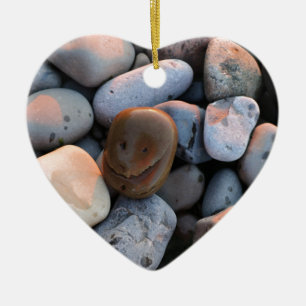 Face Stone Ceramic Ornament