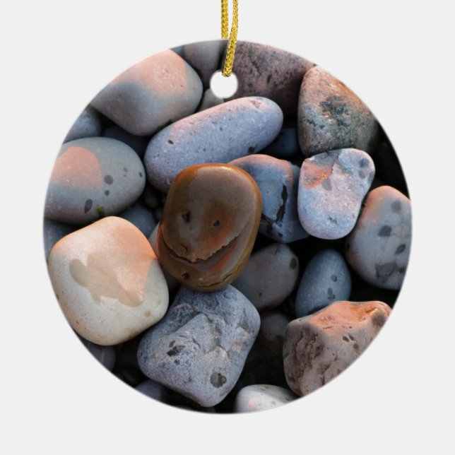 Face Stone Ceramic Ornament (Front)