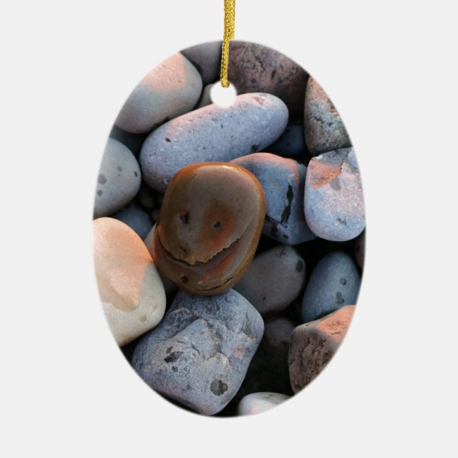 Face Stone Ceramic Ornament (Front)