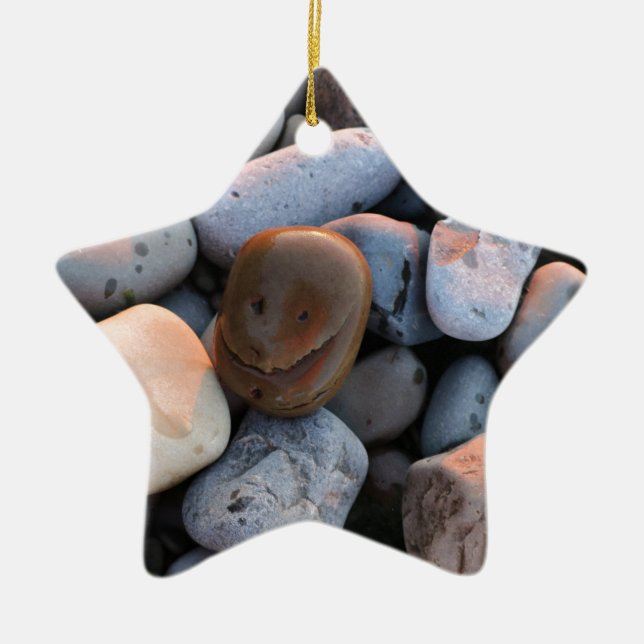 Face Stone Ceramic Ornament (Front)