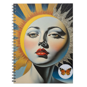 Face surréaliste de la lune   Journal carnet