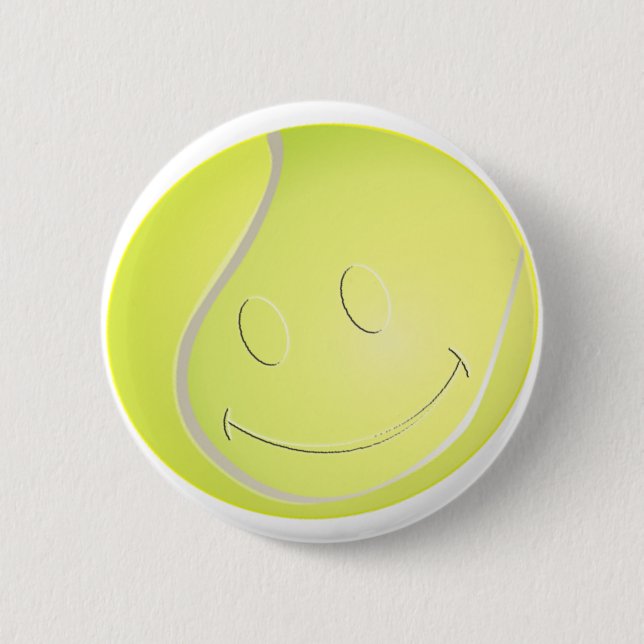 FACE TENNIS BALL 2 INCH ROUND BUTTON (Front)